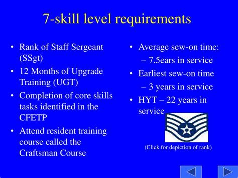 air force 7 level requirements